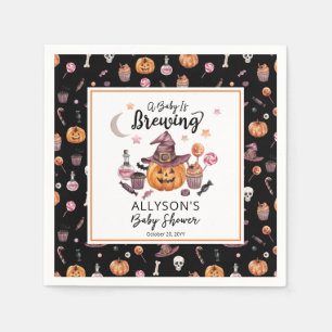Ein Baby braut Jack-O-Lantern Halloween-Dusche Serviette