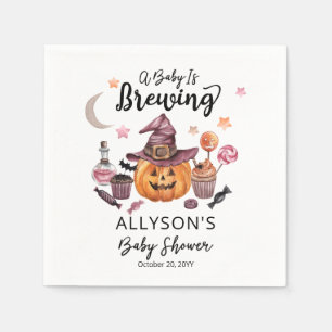 Ein Baby braut Jack-O-Lantern Halloween-Dusche Serviette