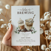 Ein Baby braut Kaffee Baby Shower