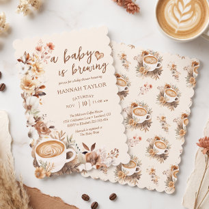 Ein Baby braut Kaffee Baby Shower Einladung