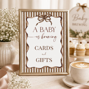 Ein Baby Braut Kaffee Baby Shower Geschenk Poster