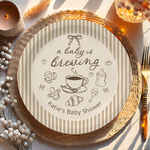 Ein Baby braut Kaffee Baby Shower Papier Teller