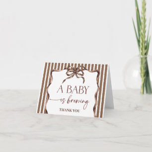 Ein Baby braut Kaffee Baby Shower Party Dankeskarte