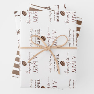 Ein Baby Braut Kaffee Baby Shower Party Geschenkpapier Set