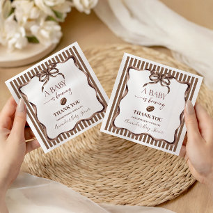 Ein Baby braut Kaffee Baby Shower Party Serviette