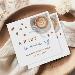 Ein Baby braut Kaffee Baby Shower Serviette