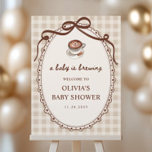 Ein Baby braut Kaffee Baby Shower Willkommensschil