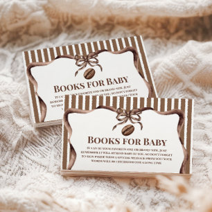 Ein Baby braut Kaffee Bücher für die Babyparty Begleitkarte