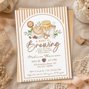 Ein Baby braut Kaffee-Latte-Baby-Party Einladung