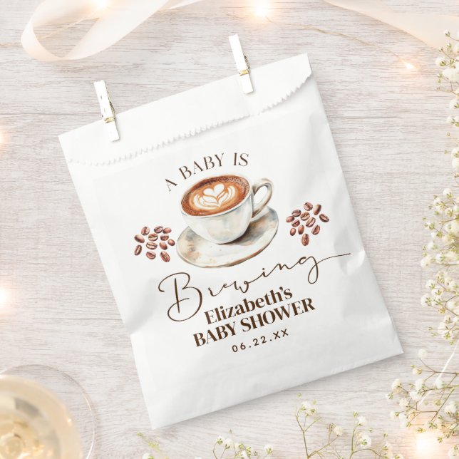 Ein Baby braut Kaffee Motto Baby Shower Geschenktütchen (Ausgeschnitten)