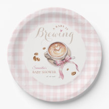 Ein Baby braut Kaffee rosa Schleife Babyparty