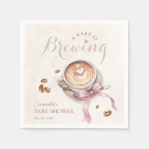 Ein Baby braut Kaffee rosa Schleife Babyparty