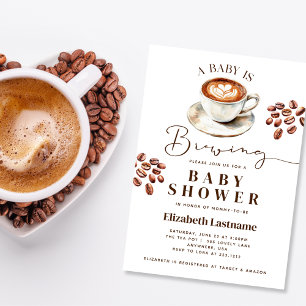 Ein Baby braut Kaffee Thema Baby Shower Einladung