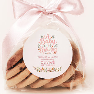Ein Baby Braut Kaffee Thema Baby Shower Geschenk Runder Aufkleber