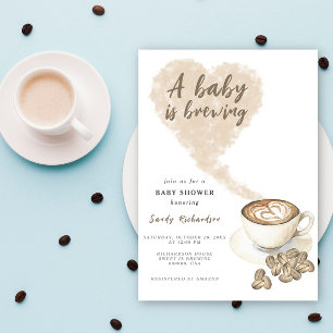 Ein Baby braut Kaffeebaby-Party Einladung