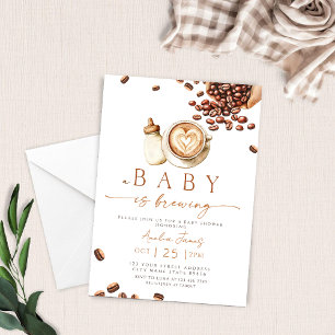 Ein Baby braut Kaffeebohnen-Baby-Party Einladung
