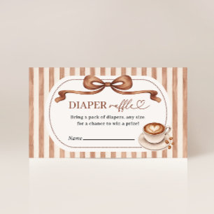 Ein Baby braut Kaffeewindel-Raffle Begleitkarte