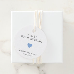 Ein Baby braut Niedliche Blue Heart Boy Baby Dusch Geschenkanhänger