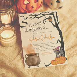Ein Baby braut Niedliche Halloween-Kinderdusche Einladung