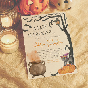 Ein Baby braut Niedliche Halloween-Kinderdusche Einladung