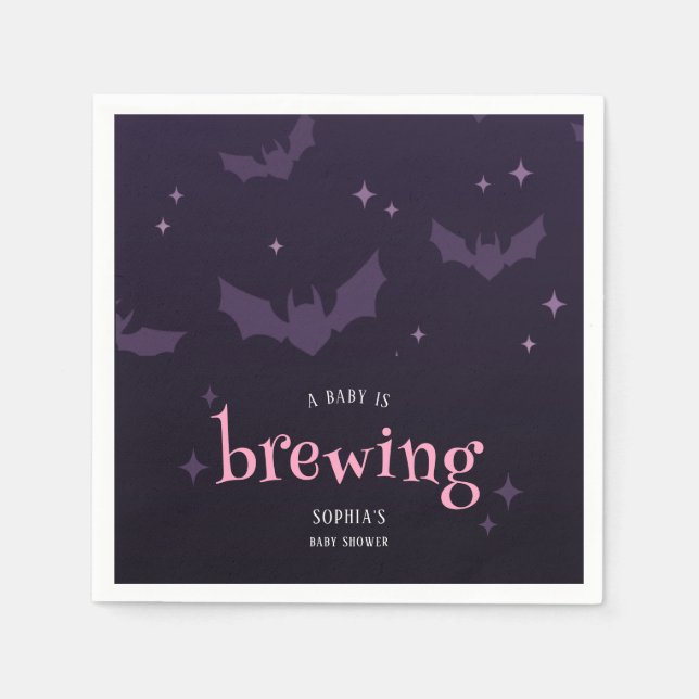 Ein Baby braut Niedliche Halloween-Kinderdusche Serviette (Vorderseite)