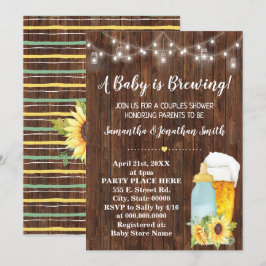 Ein Baby braut Paare Baby Dusche Country chic Einladung
