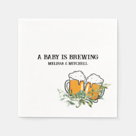 Ein Baby braut Paare Babyduschpapier Serviette