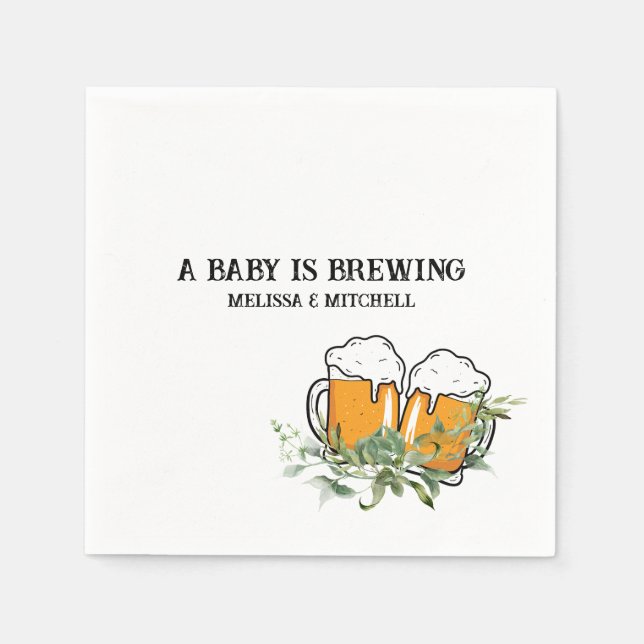 Ein Baby braut Paare Babyduschpapier Serviette (Vorderseite)
