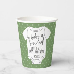 Ein Baby braut — Paare Dusche - Grün Pappbecher