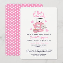 Ein Baby braut rosa Baby-Mädchen-Party