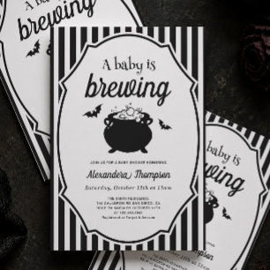 Ein Baby braut sich Halloween-Baby-Party Einladung