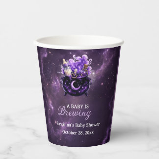 Ein Baby braut sich Halloween-Baby-Shower-Papierbe Pappbecher