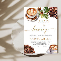 Ein Baby braut sich zusammen Baby Shower - Kaffee