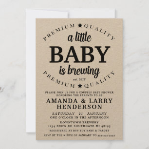 Ein Baby braut sich zusammen Babyparty Einladung