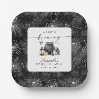 Ein Baby braut sich zusammen Halloween-Baby-Party Pappteller
