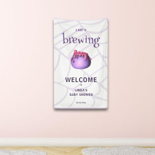 Ein Baby braut sich zusammen Hexen-Halloween-Baby- Banner