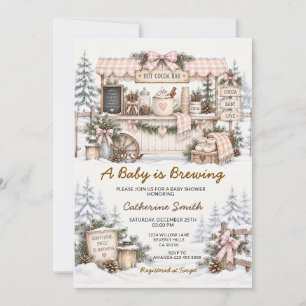 Ein Baby braut sich zusammen Winter-Baby-Party Sch Einladung