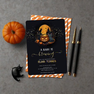 Ein Baby braut süße Halloween-Baby-Party-Folie Folieneinladung