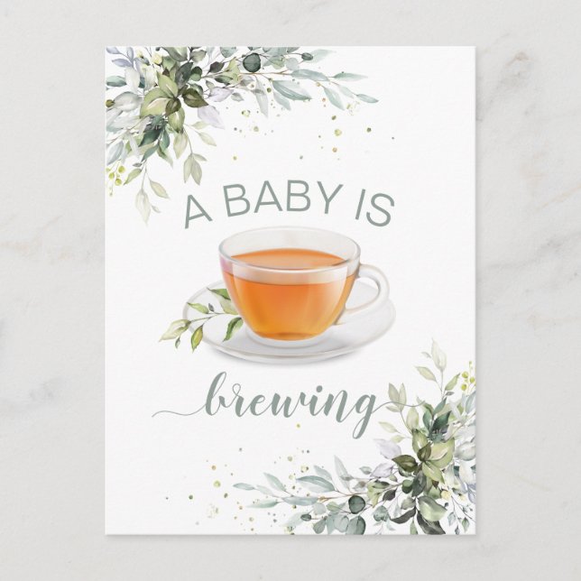 Ein Baby braut Tea Party Babydusche Postkarte (Vorderseite)