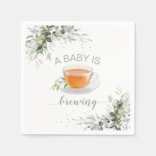 Ein Baby braut Tea Party Babydusche Serviette (Vorderseite)