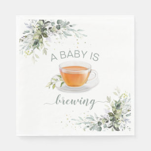 Ein Baby braut Tea Party Babydusche Serviette