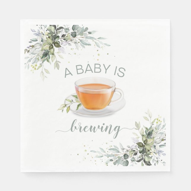 Ein Baby braut Tea Party Babydusche Serviette (Vorderseite)