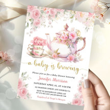 Ein Baby braut Tee Baby Shower Mädchen Rosa Floral