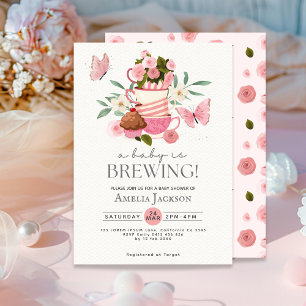 Ein Baby braut Vintages Tee Party Babydusche Einladung