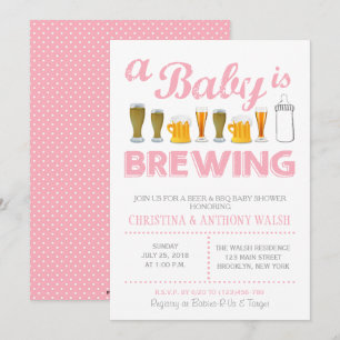 Ein Baby brütet Babydusche GRILLEN Einladung