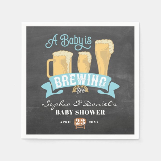 Ein Baby brütet Babydusche Napkins Serviette (Vorderseite)
