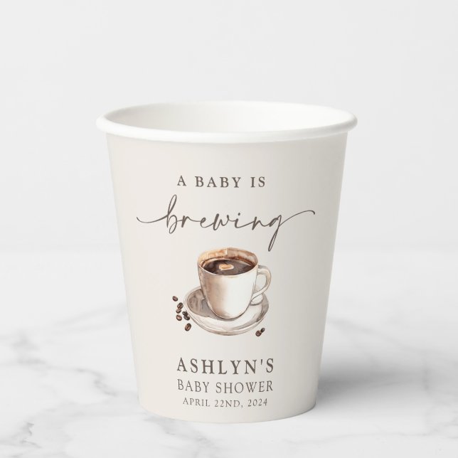 Ein Baby brütet Babyduschpapier Pappbecher (Vorderseite)