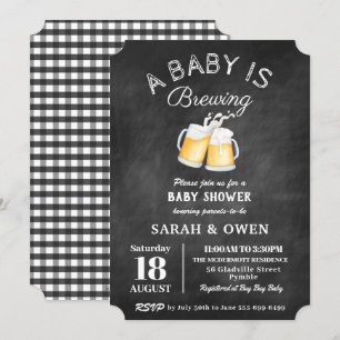 Ein Baby brütet Biere Co-Ed neutrale Babydusche Einladung