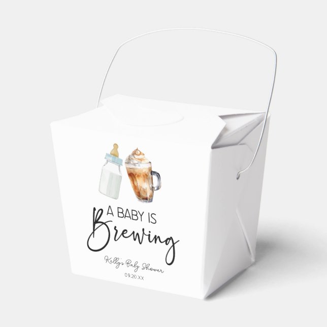 Ein Baby brütet eine Flasche Kaffee Glas Babydusch Geschenkschachtel (Vorderseite)