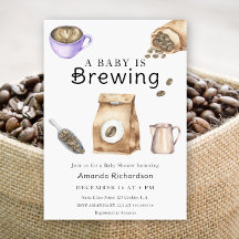 Ein Baby brütet eine Kaffee-Cup-Babydusche